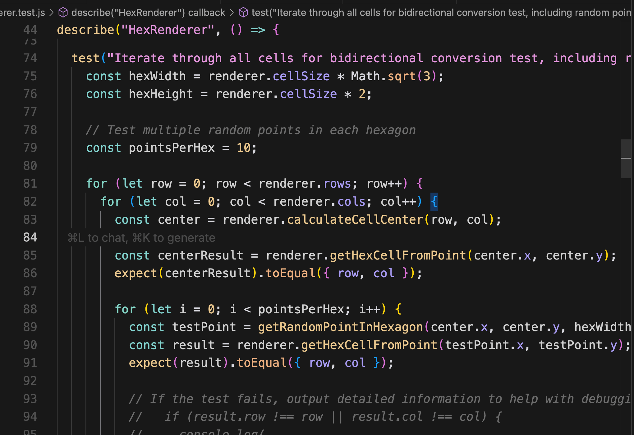 Code for Testing Coordinate Conversion